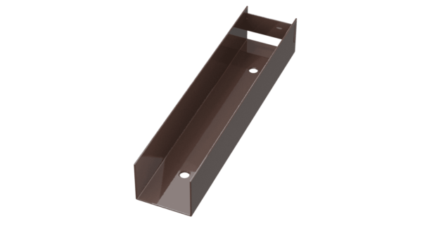 Ceownik stalowy 250mm x 50mm + wkręt farmerski M8 (2szt.) - RAL8017 (brązowy)