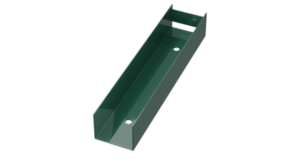 Ceownik stalowy 250mm x 50mm + wkręt farmerski M8 (2szt.) - RAL6005 (zielony)
