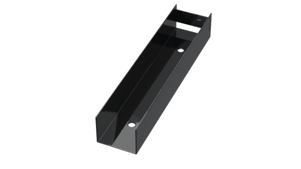 Ceownik stalowy 250mm x 50mm + wkręt farmerski M8 (2szt.) - RAL9005 (czarny)