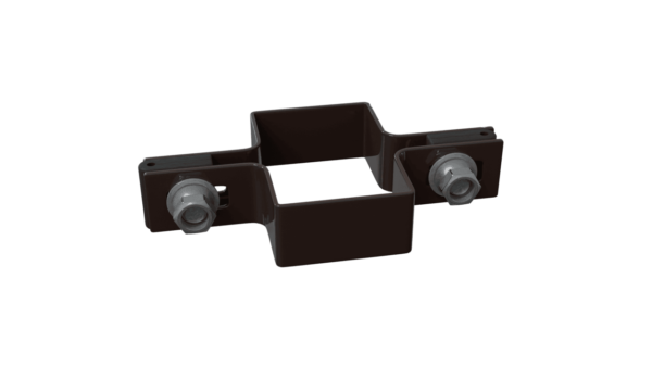 Obejma przelotowa 60x40mm - RAL8017 (brązowy), fi-4mm, Nierdzewne - nakrętka zrywalna