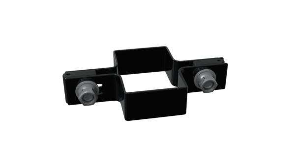Obejma przelotowa 60x40mm - RAL9005 (czarny), fi-4mm, Nierdzewne - nakrętka zrywalna